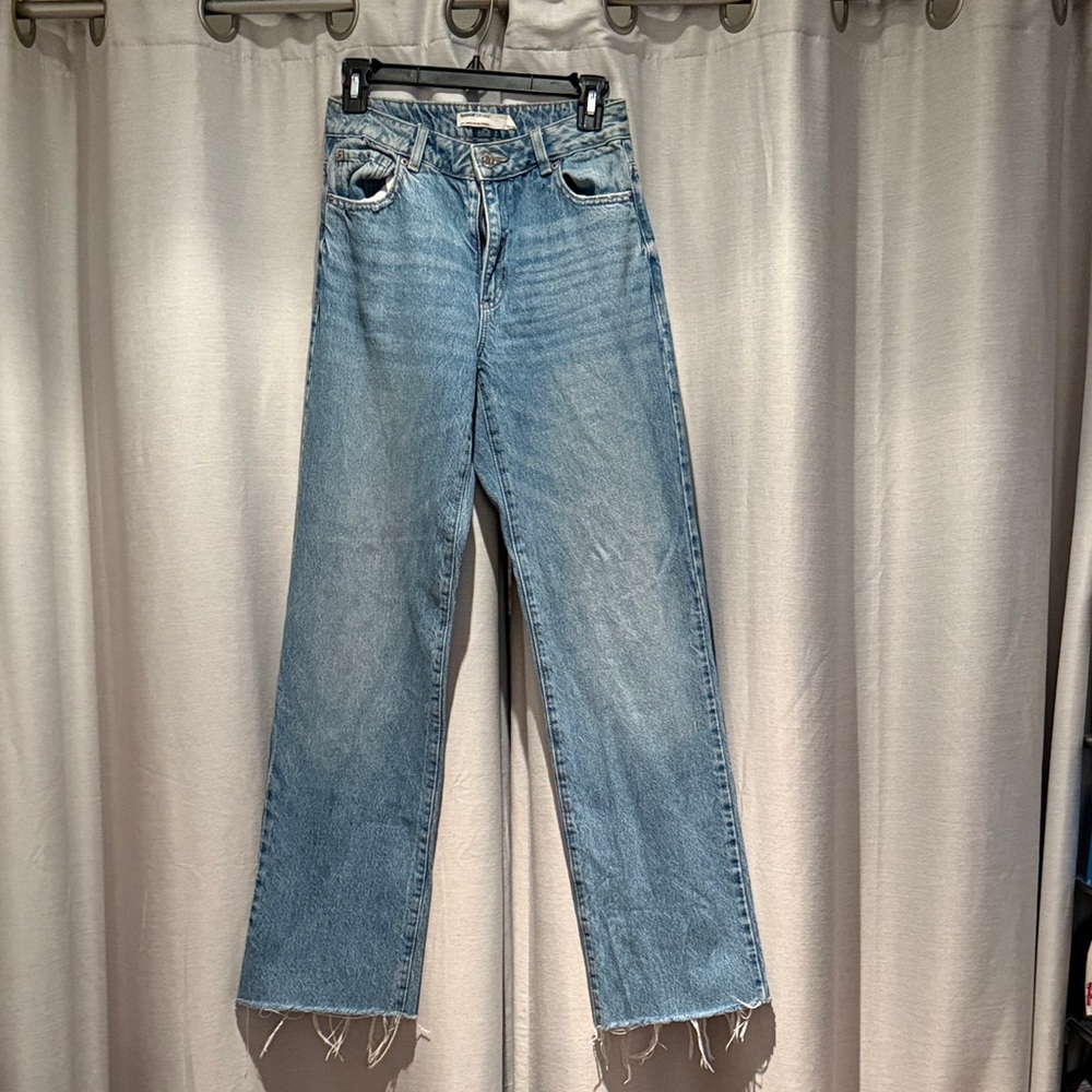 Blue High-Waisted Jeans.  Garage Denim brand